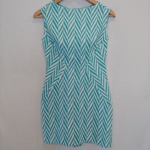 Eva Franco Herringbone Pattern Mini Dress